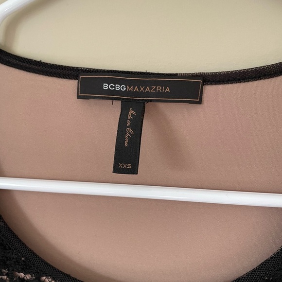 BCBGMaxAzria Black Lace Mini Dress size XXS Bodycoon - Picture 2 of 8